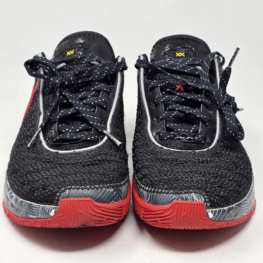 Nike Lebron XX 20 Black Basketball GS Black Red DQ8651 001 Youth Size 7Y